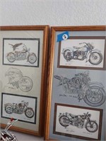 Framed Signed Harley Davidson Art Prints