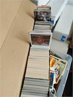 Mixed baseball and football cards collection