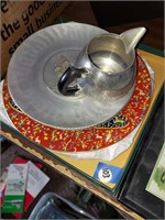 Vintage servingware and decorative plate