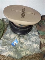 Military hat & misc