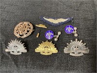 Lot of Various Hat Badges & Cuff-Links