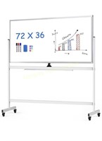 Rolling Magnetic Whiteboard White