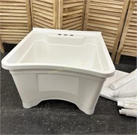 Glacier Bay Freestanding Laundry Tub White 24x24"
