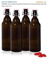 MSRP $20 4 Amber Bottles with Lids