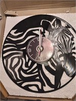 MSRP $12 Zebra Metal Wall Clock
