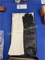 TWO PAIR OF LONG VINTAGE LEATHER GLOVES