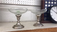 PAIR OF STERLING BONBON DISHES