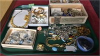 TRAY OF ASSORTED JEWELRY & COLLECTIBLES