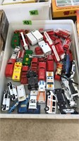 DIECAST LOT: POLICE AND FIRE DEPT VEHICLES, 1 HELO