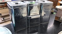 CHROME RETRO KITCHEN CANISTERS (4)