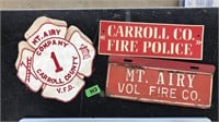 MOUNT AIRY FIRE DEPARTMENT SIGNS