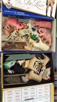 CIGAR BOXES W/ VINTAGE TOY ANIMALS