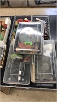 5 BOXES OF ASSORTED HO SCALE BUILDING & DECOR MODL