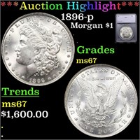 ***Auction Highlight*** 1896-p Morgan Dollar $1 Gr