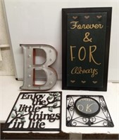GROUP OF WALL DECOR, LIGHTED B, MISC