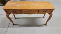 OAK SOFA TABLE WITH DRAWERS