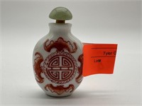 2PC CHINESE SNUFF / OPIUM JAR 1 IS REPAIRED