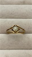 10k Gold Size 5.5 Real Floating Pearl Ring