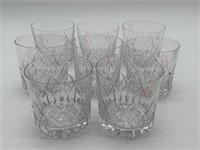 LOT OF 8 TUDOR ENGLAND CRYSTAL WHISKEY GLASSES
