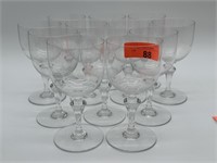 BACCARAT CRYSTAL QTY 10 WINE GLASSES