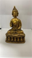 Beautiful Solid Brass Buddha Statue 11" High