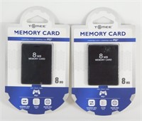 Lot of 2 New PlayStation 2 Memory Cards - Sealed