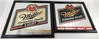 ** Lot of 2 Vintage Miller Genuine Draft Framed