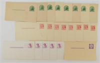 22 Vintage Prepaid Blank Postcards - One Cent,