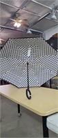 NEW Inverted Umbrella Black & White Polka-dot
