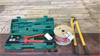 Cable crimper and cable, cable cutter