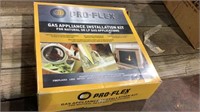 Gas appliance installation kit