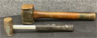 One Brass and One Copper Hammer
