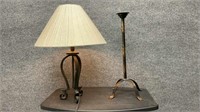 Table Lamp and Candle Stand