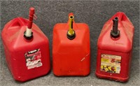 Three Five-Gallon Gas Cans