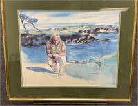 Lithograph of Jack Nicklaus at Pebble Beach