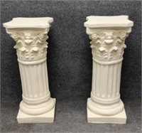 Pair of Plaster Pedestals