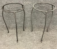 Pair of Metal Plant Stands