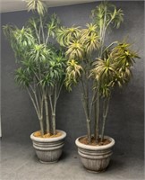 Pair of Large Artificial Trees