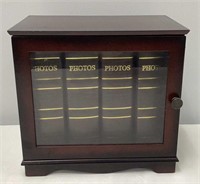 Four Photo Albums with Wood Display Case