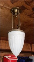 Antique Teardrop Milk Glass Ceiling Lamp bring
