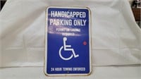 THICK METAL HANDICAPPED PARKING SIGN