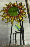 Glass & metal sun garden stake - new store return