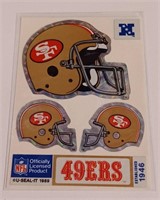 49ers NFL 1989 U-SEAL-IT Vintage Original Stickers