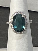 LOVELY BLUE STONE RING SIZE 5.5