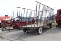 20ft x 8ft Bale Thrower Wagon w/Steel Rack