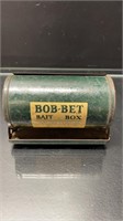 Vintage Bob Bet Fishing Metal Bait Box