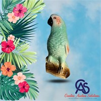 Maddux of Calif. Porcelain Teal Parrot