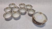 Noritake 'Mystery #7' Cups & Saucers