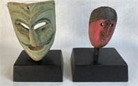 Two Mexican Folk Art Dance Masks