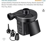 sanipoe battery powered air mattress pump